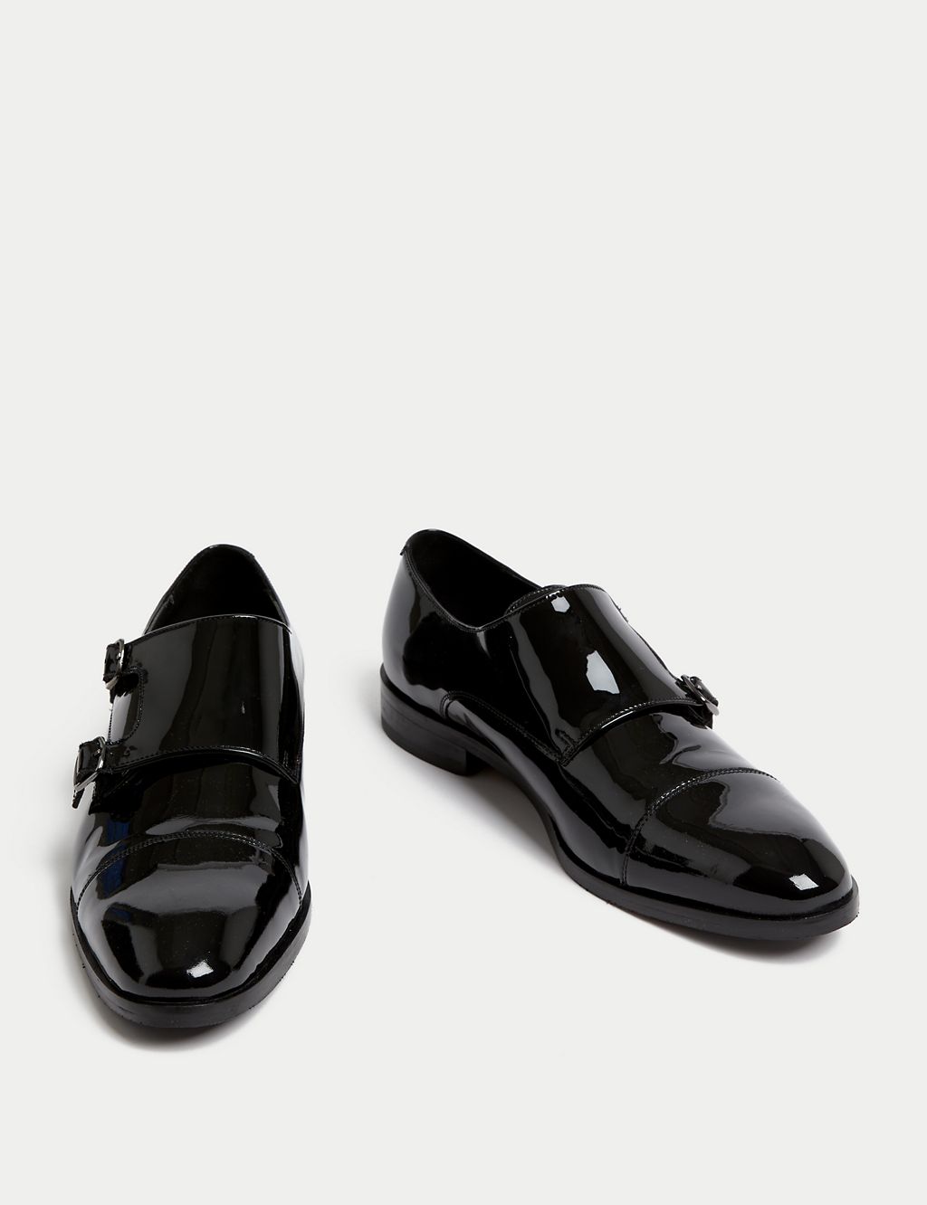 Leather Double Monk Strap Shoes 1 of 4