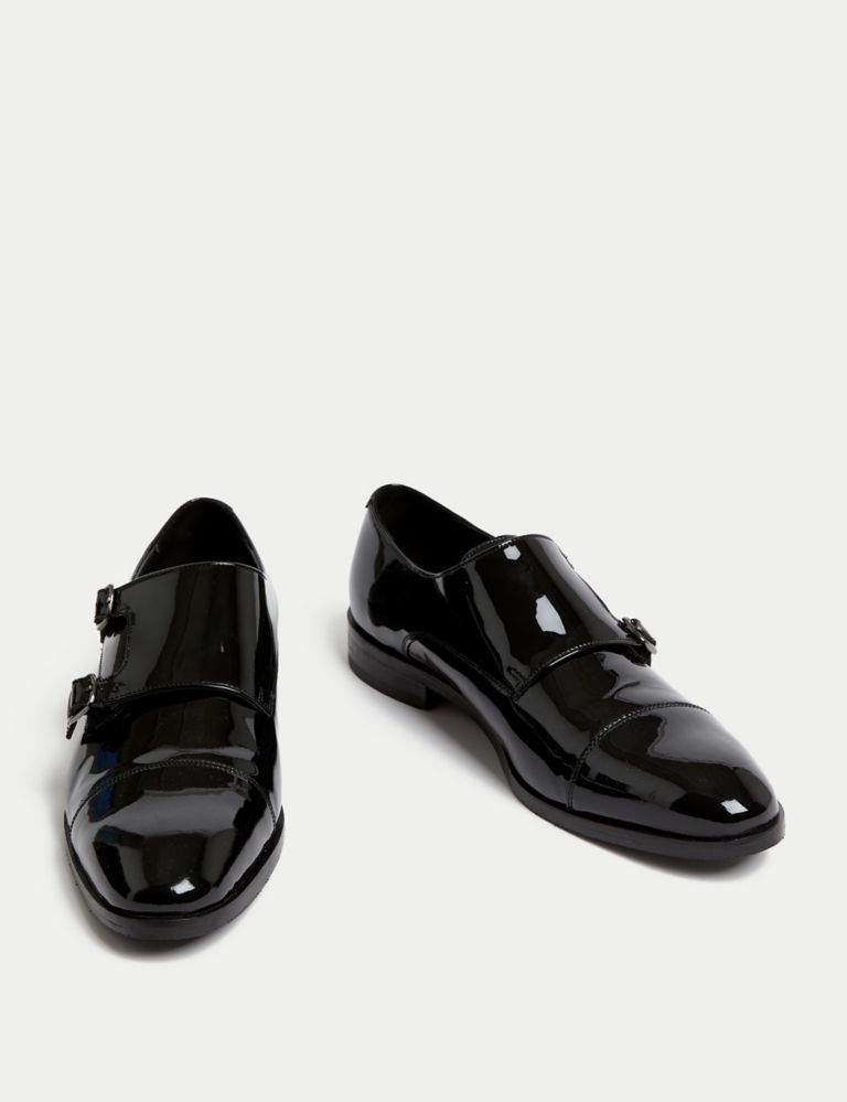 Leather Double Monk Strap Shoes 2 of 5