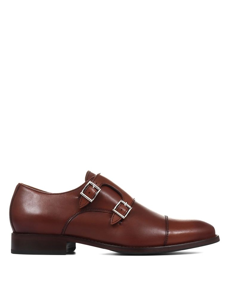Leather Double Monk Strap Shoes 5 of 6