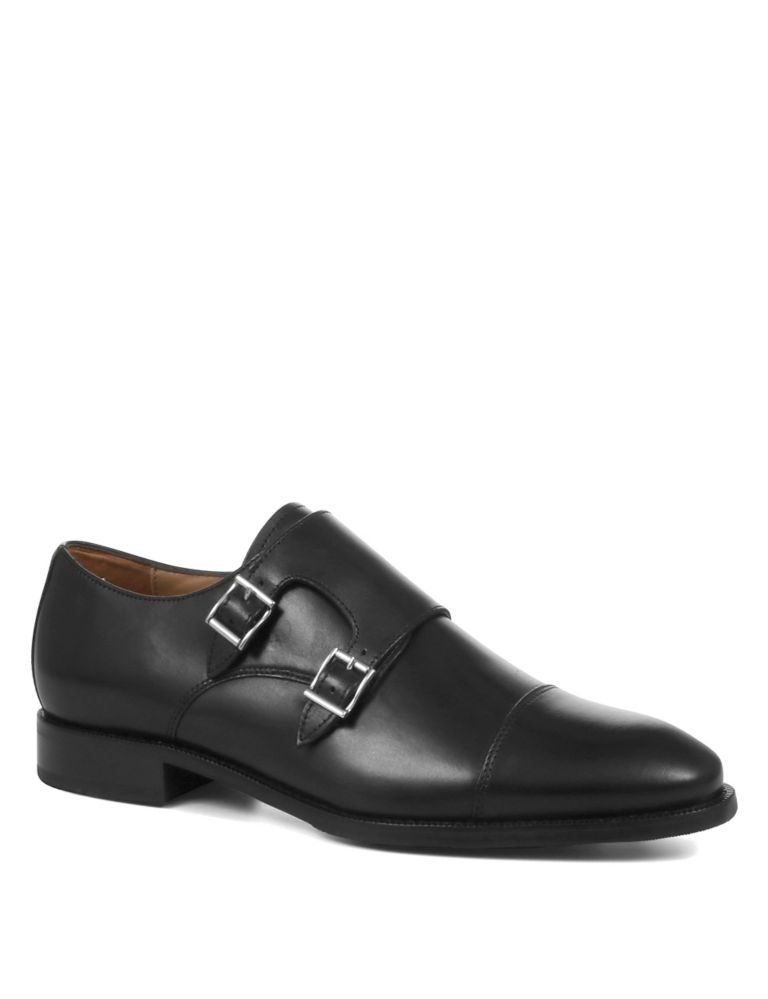 Leather Double Monk Strap Shoes 2 of 6