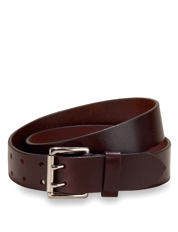 Leather Double Prong Belt Image 1 of 1
