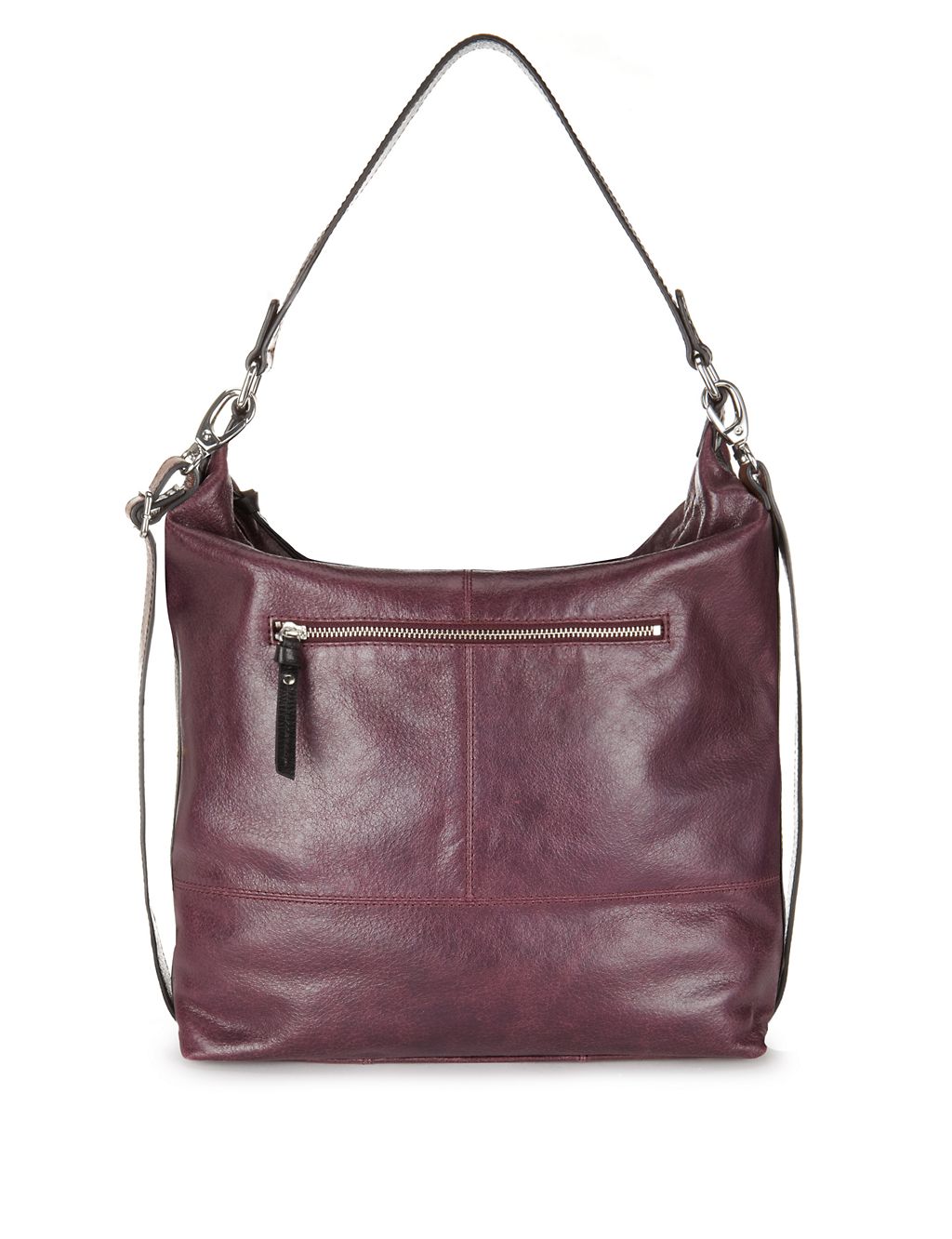 Leather Double Strap Hobo Bag 3 of 5