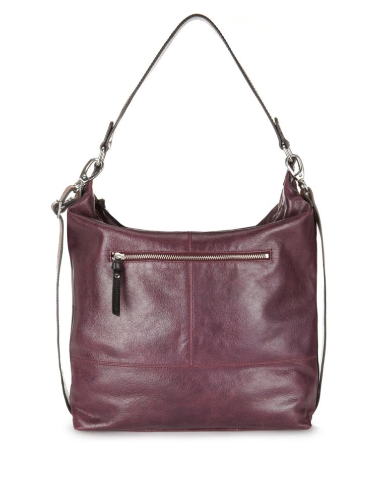 Leather Double Strap Hobo Bag 1 of 5