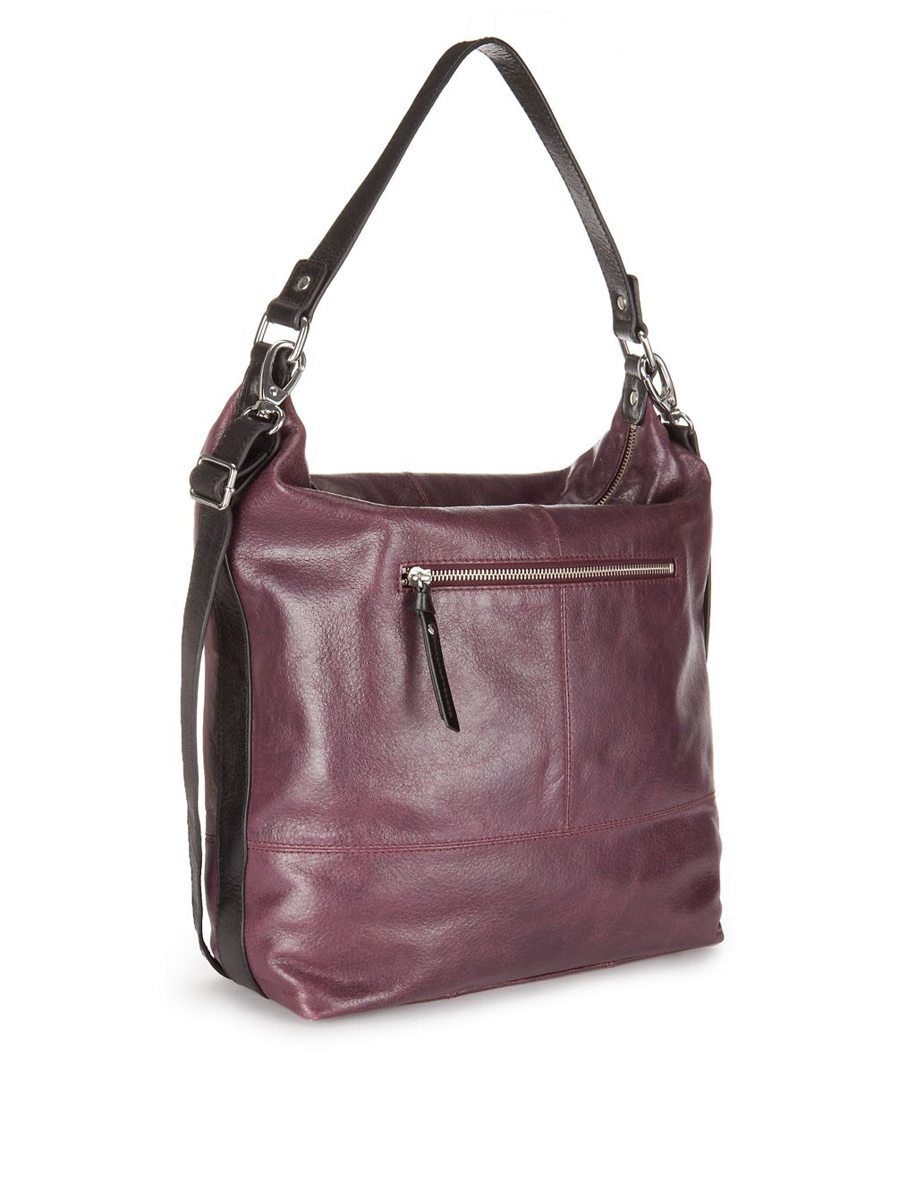Leather Double Strap Hobo Bag 2 of 5