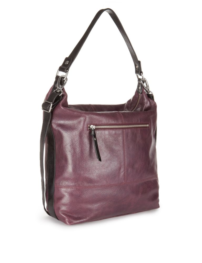Leather Double Strap Hobo Bag 3 of 5