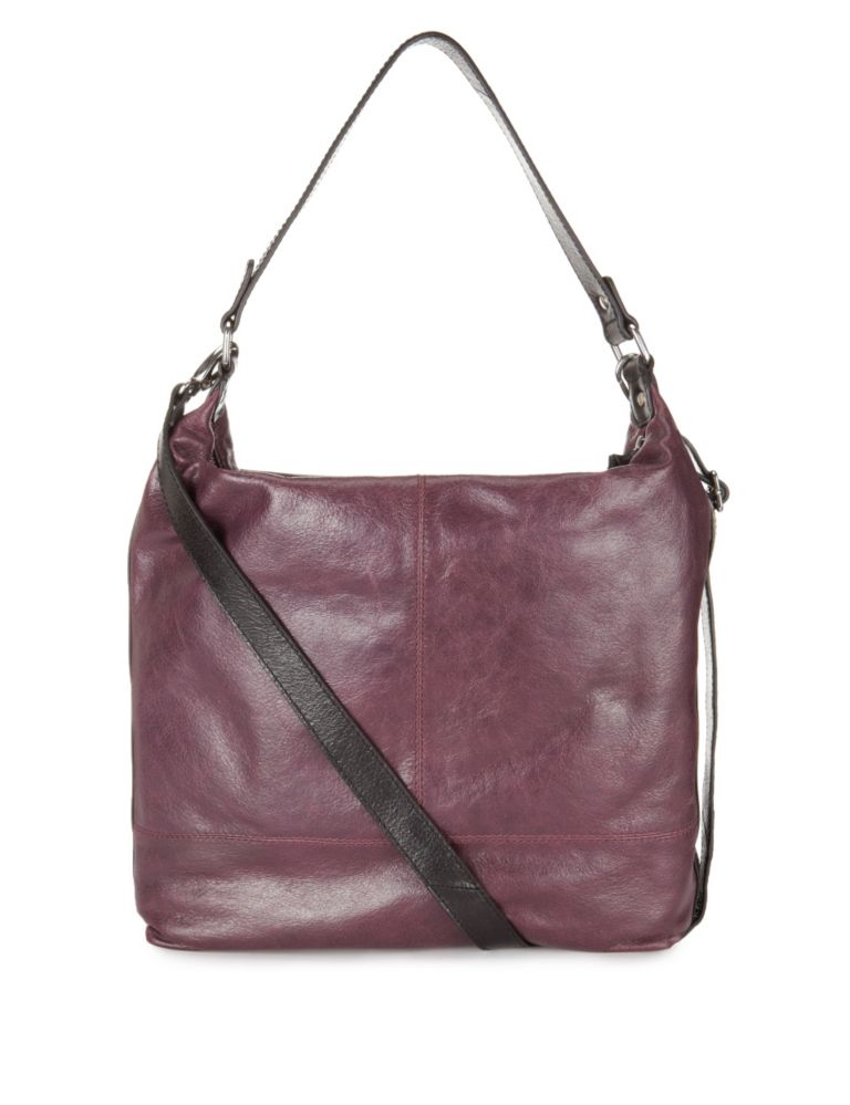 Leather Double Strap Hobo Bag 4 of 5
