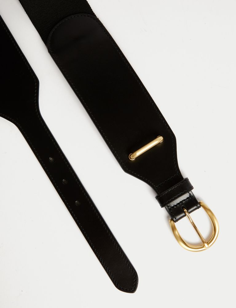 Leather Elastic Waist Belt 2 of 2