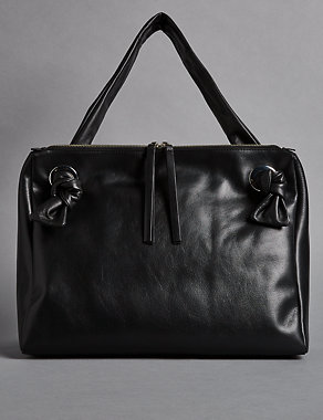 Leather Eyelet Tote Bag Image 2 of 5