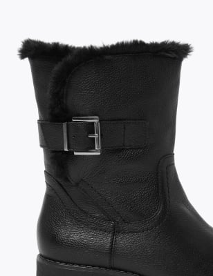 marks and spencer fur lined boots