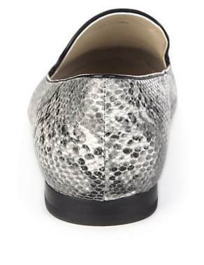 Leather Faux Snakeskin Shoes with Insolia Flex® | Autograph | M&S