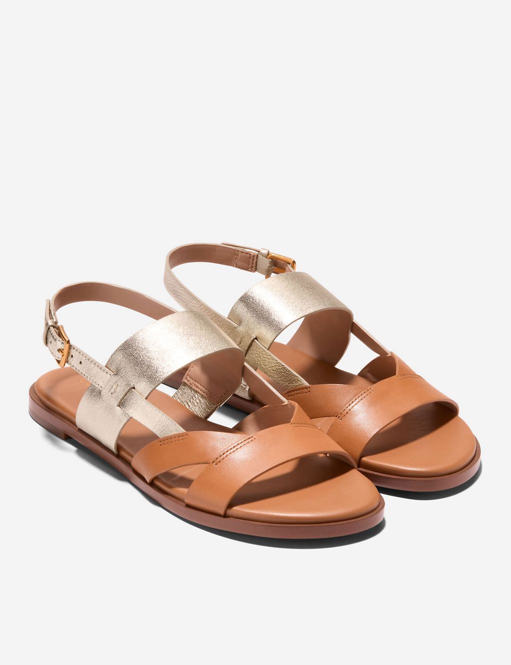 Leather Fawn Buckle Sandals 1 of 6