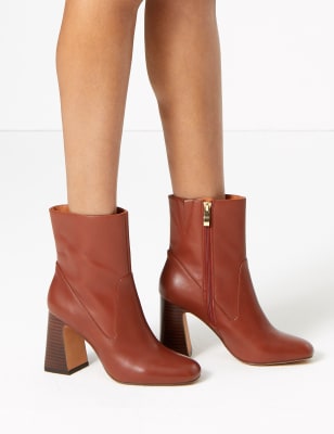 flared heel bootie