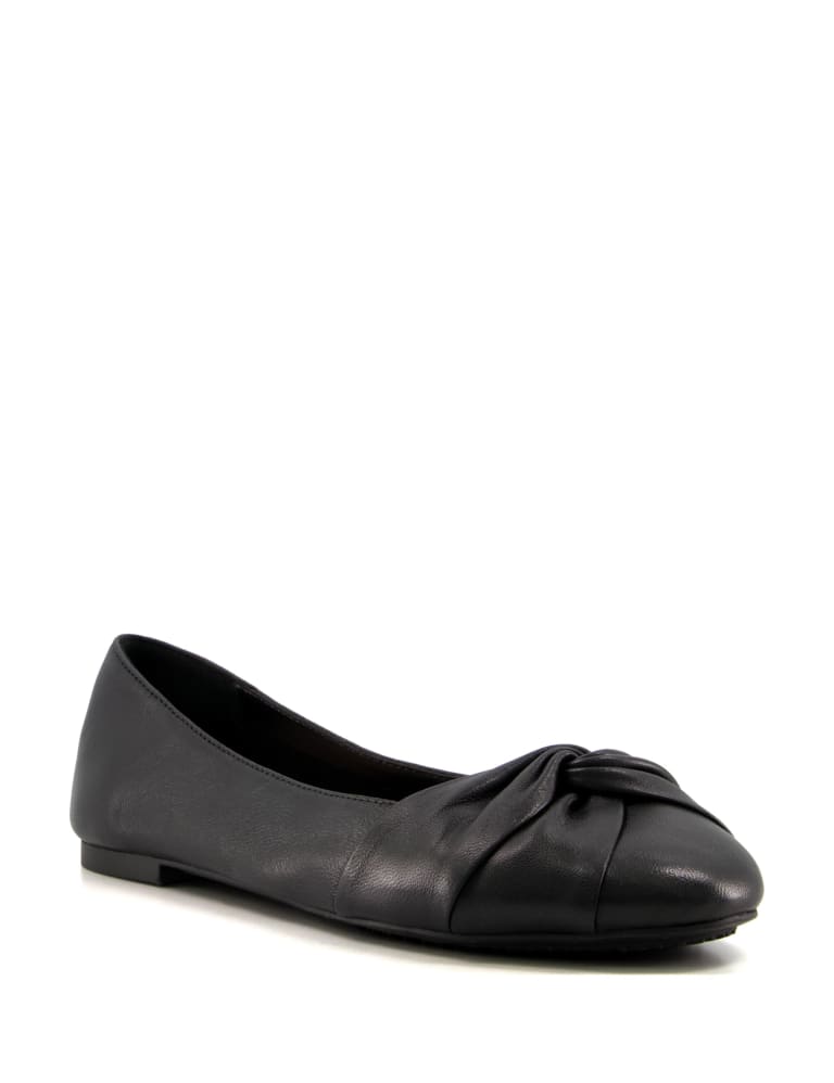 Leather Flat Ballet Pumps Dune London M S