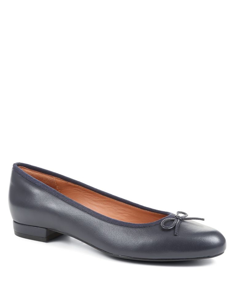 Leather Flat Ballet Pumps 3 of 7