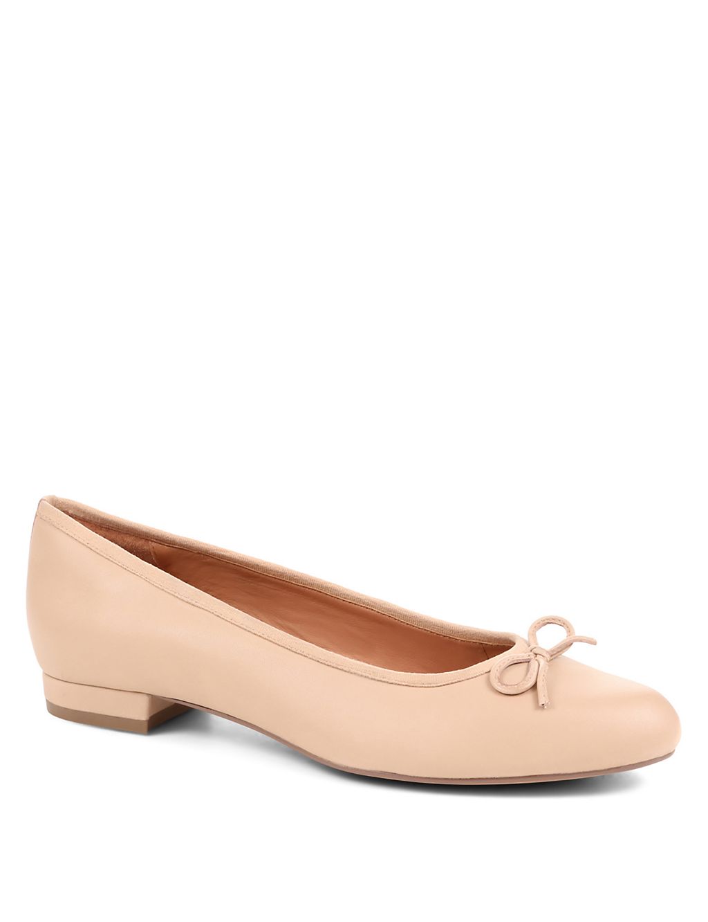 Leather Flat Ballet Pumps 1 of 7