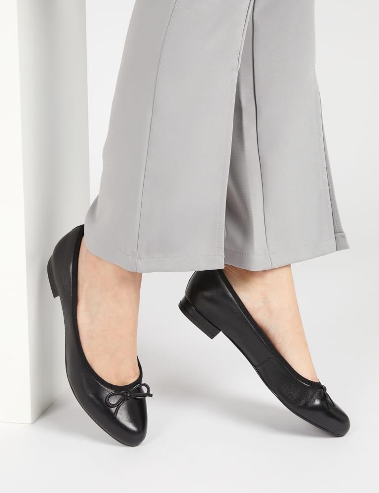 Leather Flat Ballet Pumps 1 of 7