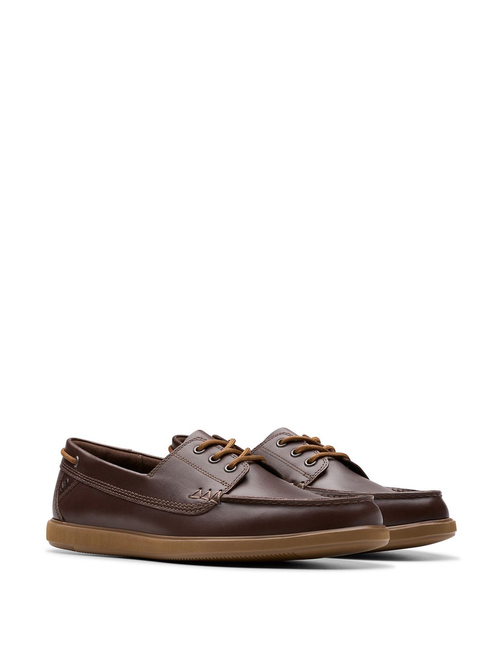 Leather Flat Boat Shoes 4 of 6