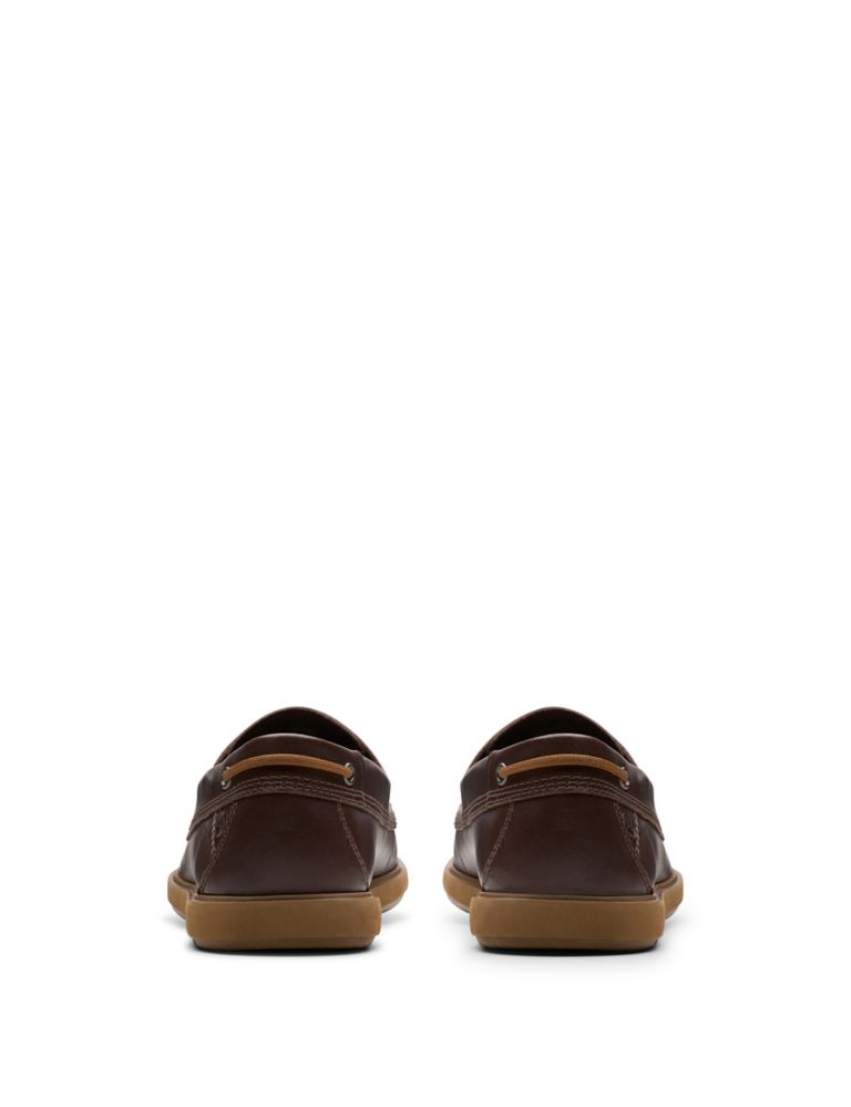 Leather Flat Boat Shoes 5 of 6