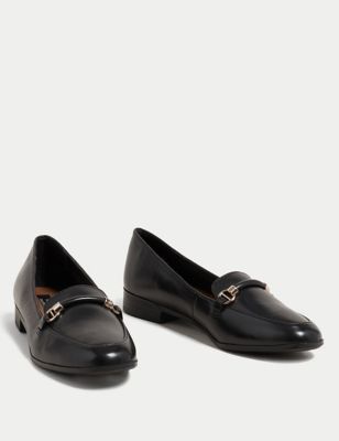 Leather Flat Loafers Image 2 of 5