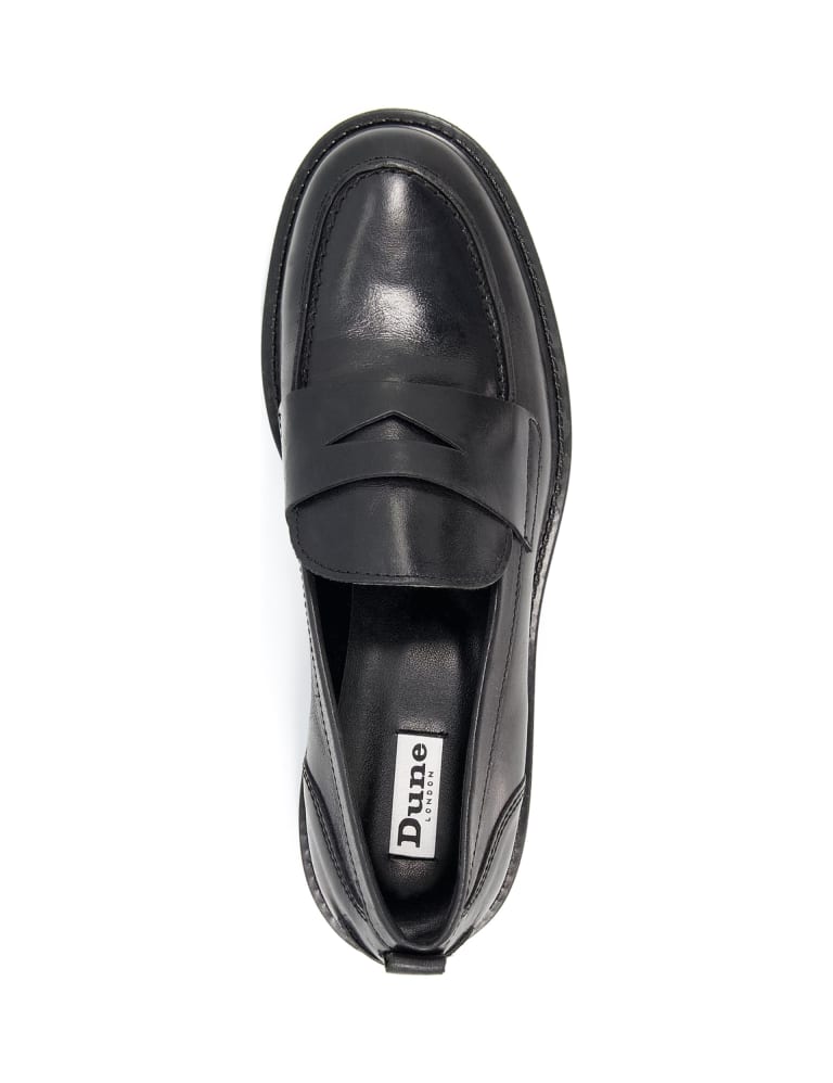 Leather Flat Loafers Dune London M S