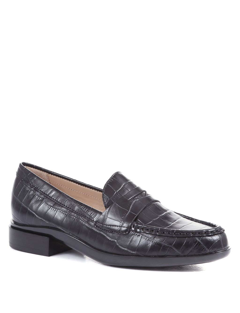 Leather Flat Loafers 1 of 7