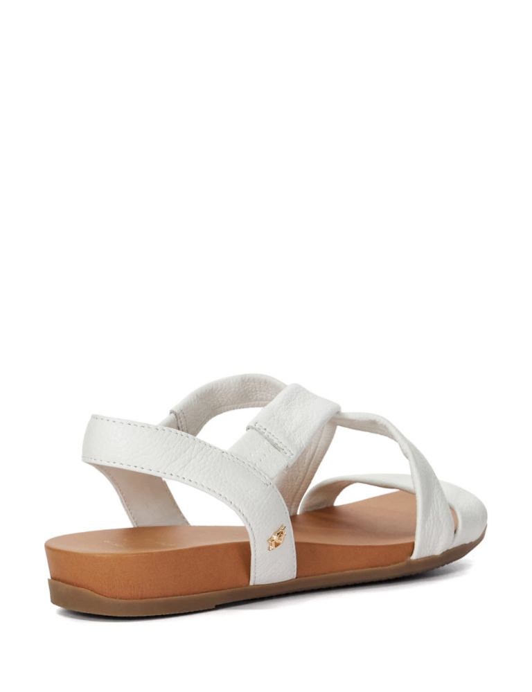 Leather Flat Sandals 3 of 5