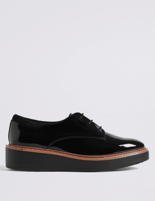 Black platform store brogues womens