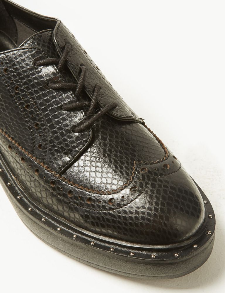 Leather Flatform Brogue Shoes 4 of 5