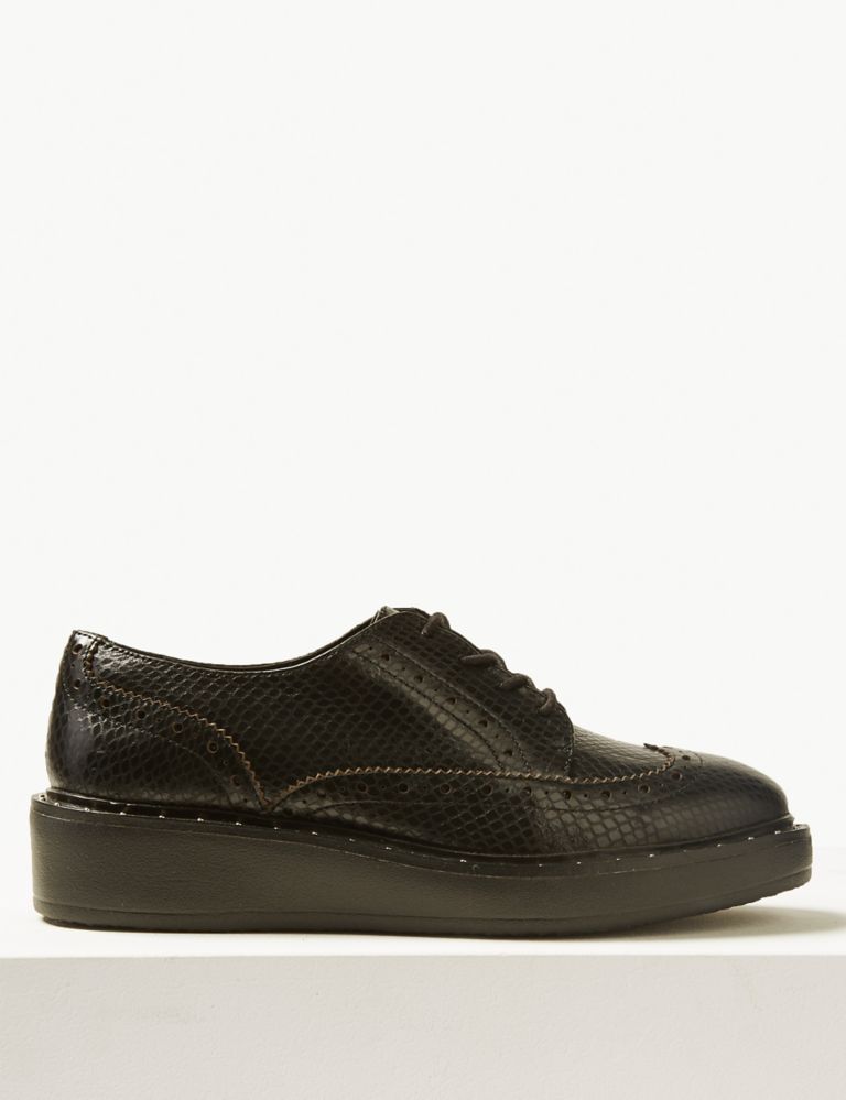 Leather Flatform Brogue Shoes 2 of 5