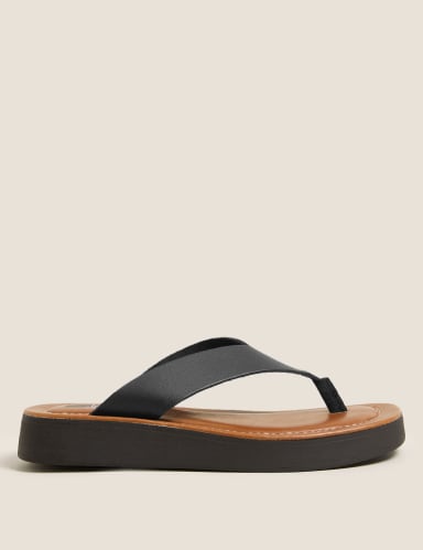 Leather Flatform Flip Flops 1 of 6