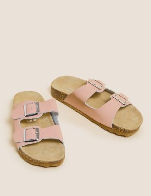 sandals with leather footbed