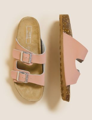 sandals with leather footbed