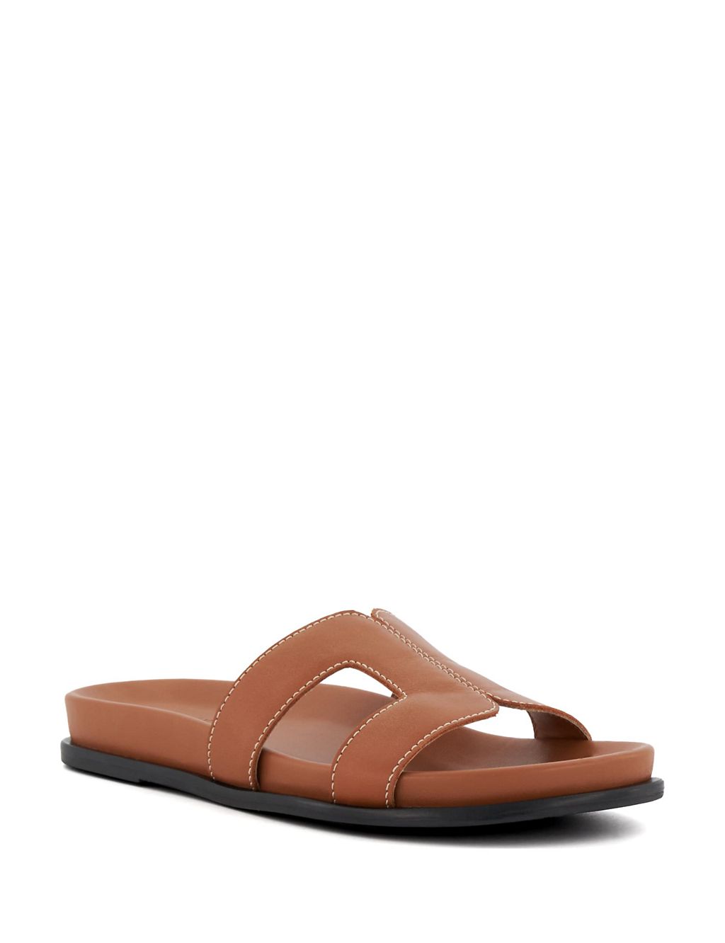 Leather Footbed Sliders 1 of 6