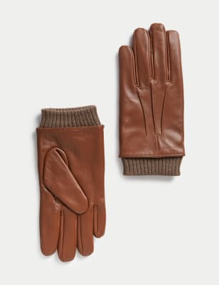 M&s leather gloves hot sale mens