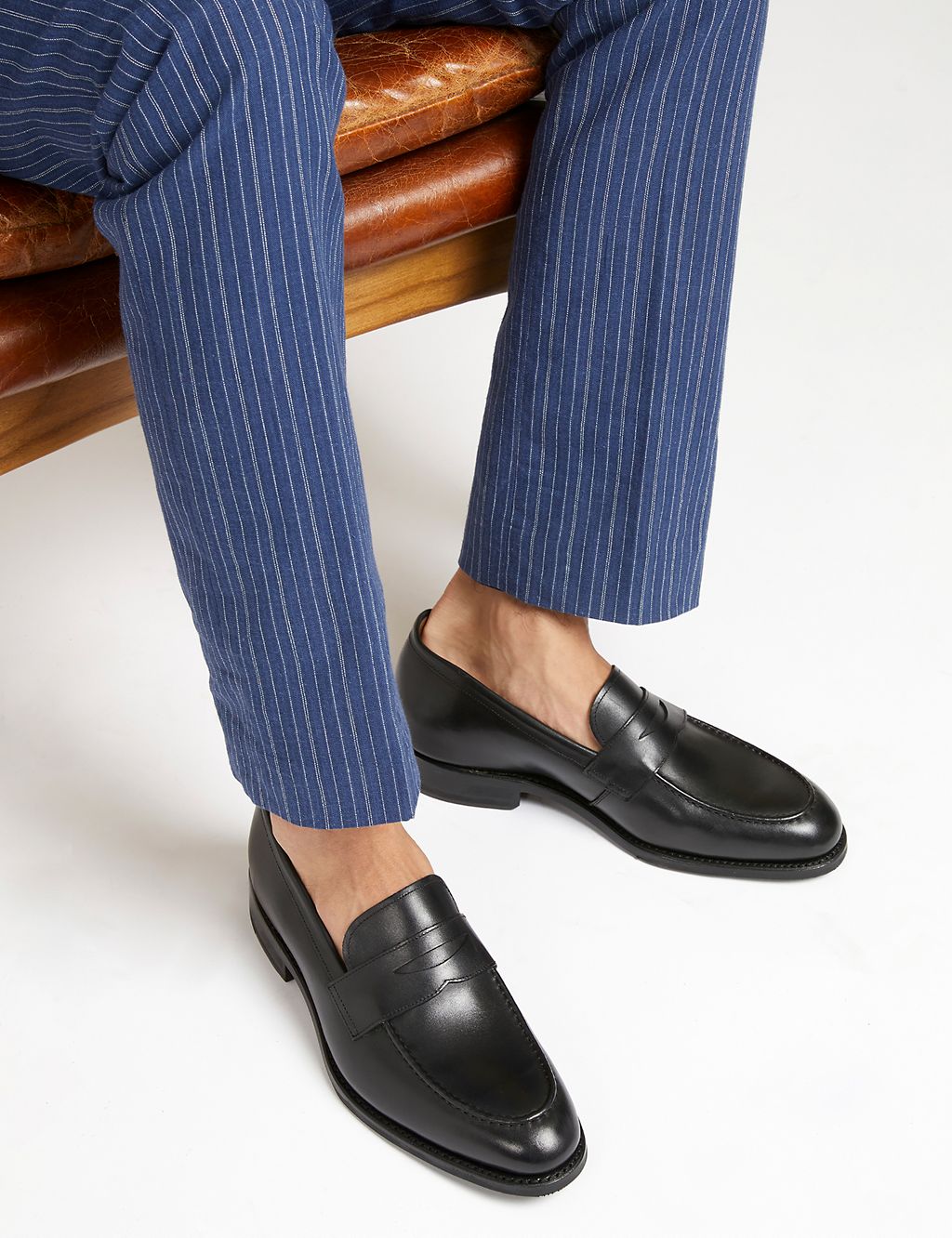 Leather Goodyear Welted Slip-On Loafers 3 of 6