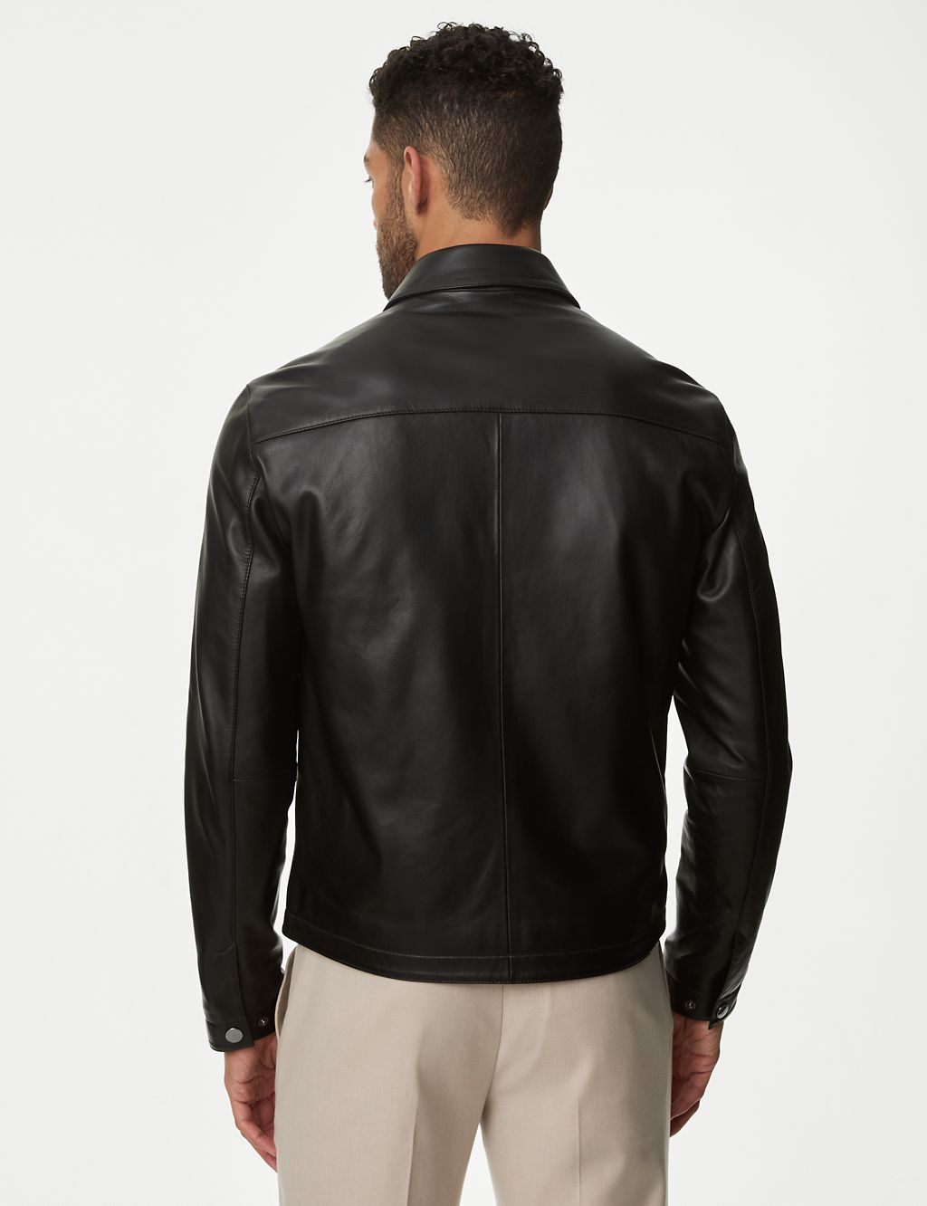 Leather Harrington Jacket 4 of 7