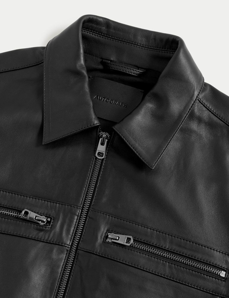 Leather Harrington Jacket 7 of 7