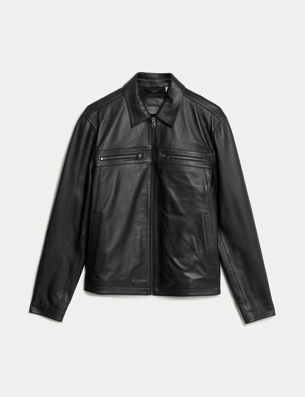Leather Harrington Jacket 1 of 7