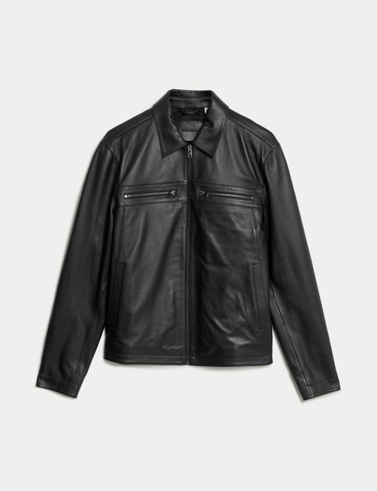 Leather Harrington Jacket 3 of 7