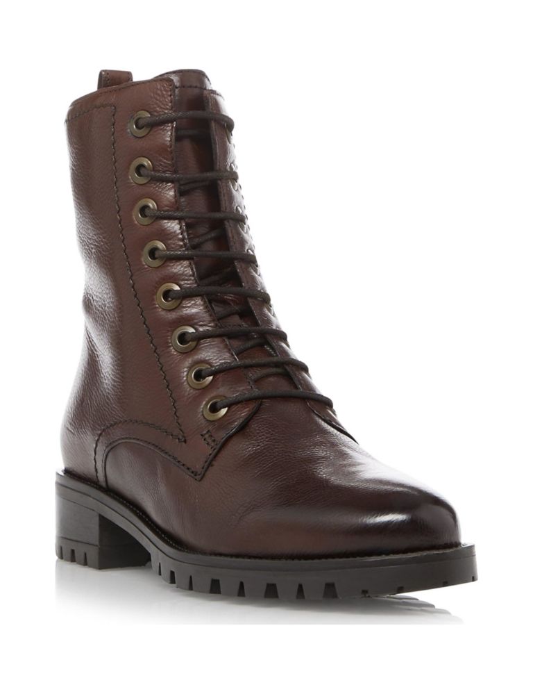 Leather Hiker Lace Up Ankle Boots 3 of 6