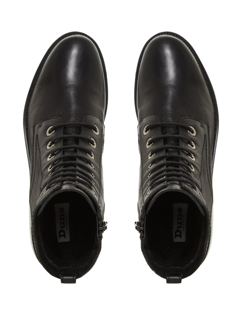 Leather Hiker Lace Up Round Toe Boots Dune London M&S