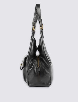 Leather Hobo Bag M S Collection M S