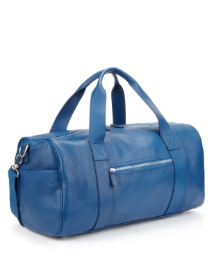 m&s leather holdall