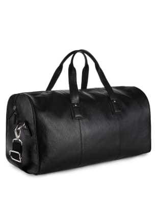 m&s leather holdall