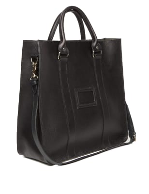 m&s leather holdall