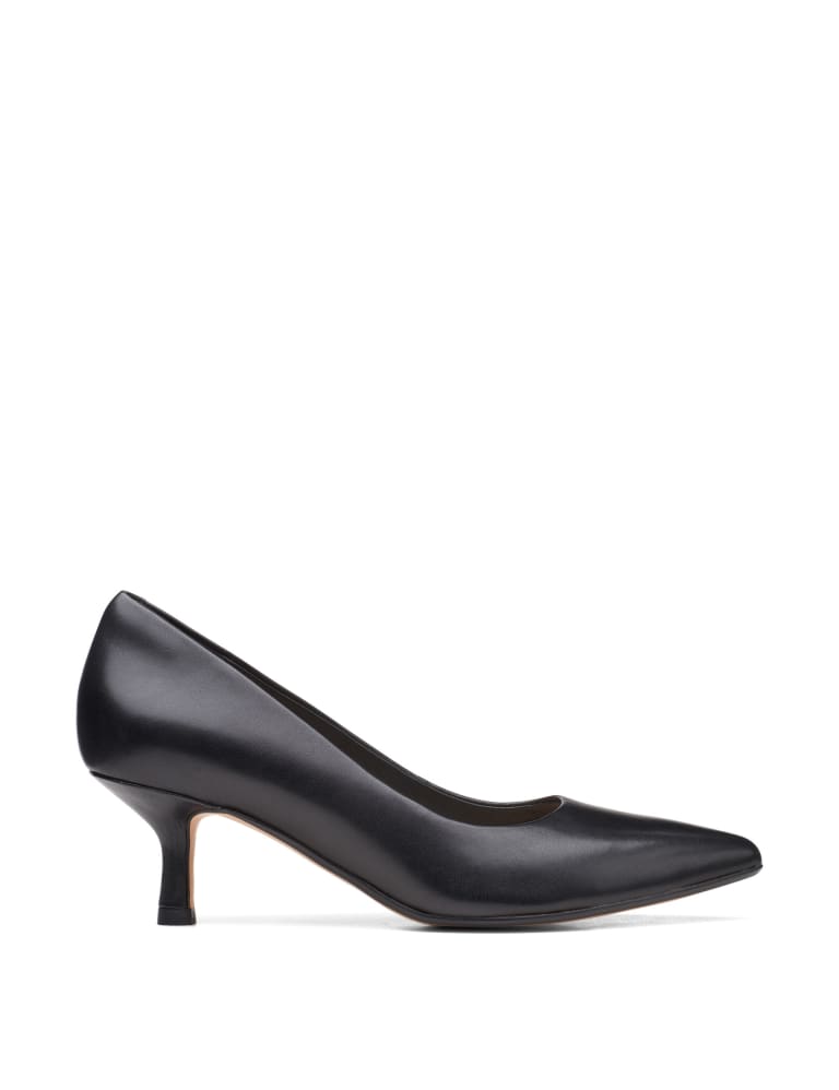 Leather Kitten Heel Court Shoes
