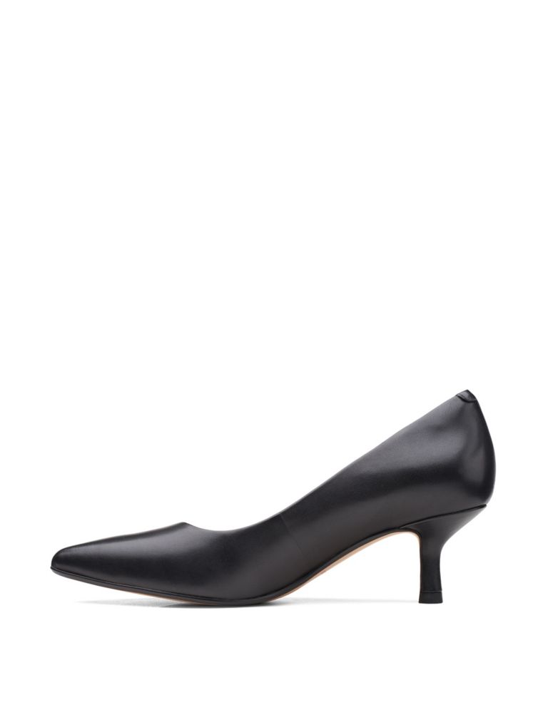 Leather Kitten Heel Court Shoes | CLARKS | M&S