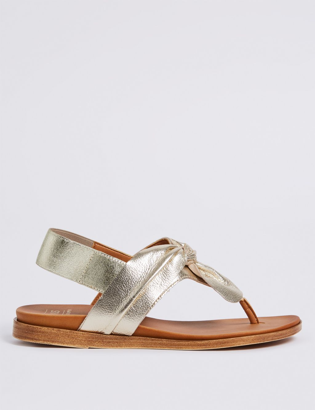 Leather Knot Toe Thong Sandals 3 of 5