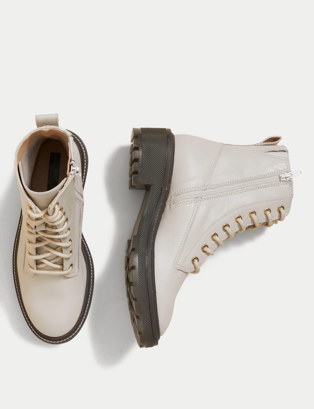 Leather Lace Up Ankle Boots 2 of 4