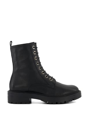 Dune lace store up ankle boots